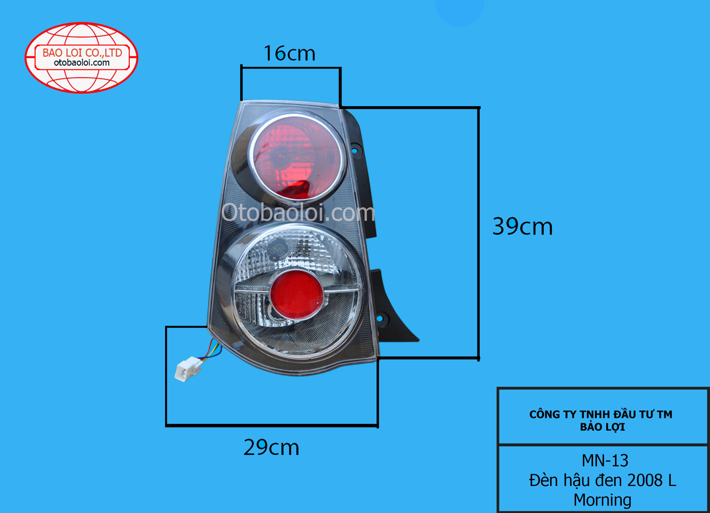 Đèn hậu đen 2008 L Morning