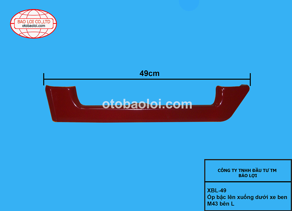 Ốp bậc lên xuống dưới xe Ben M43 bên L
