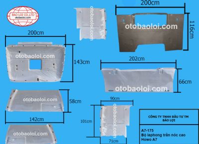 Bộ laphong trần nóc cao Howo A7
