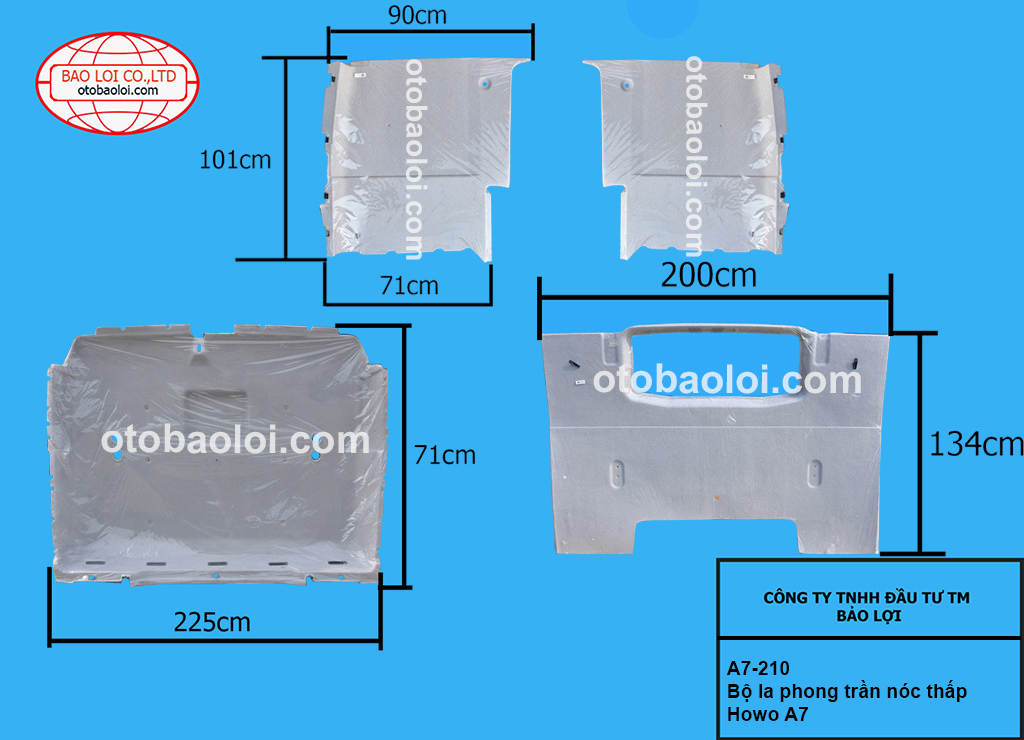 Bộ la phong trần nóc thấp Howo A7