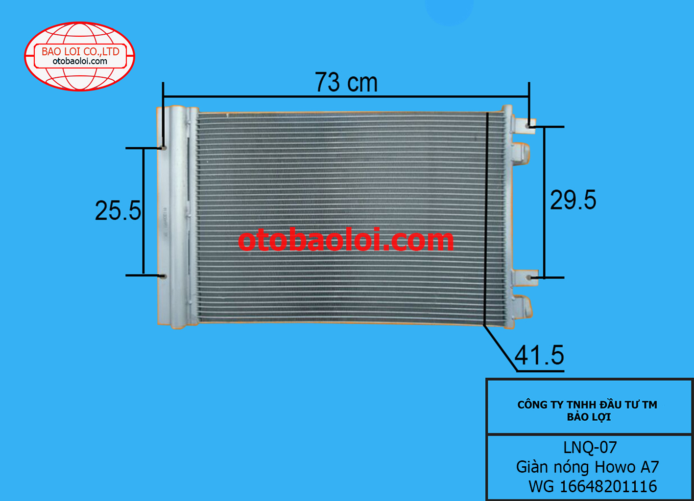 Giàn nóng Howo A7  WG 16648201116