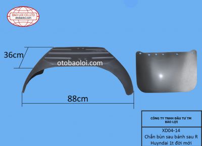 Chắn bùn sau bánh sau R Huyndai 1t đời mới kèm chắn bùn phía dưới 