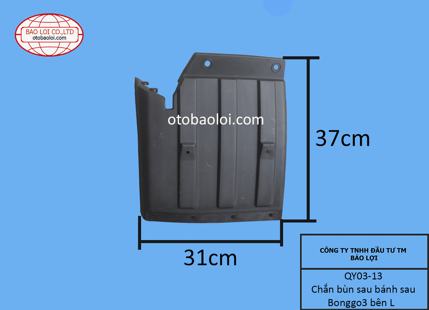 Chắn bùn sau bánh sau Bonggo3 bên L
