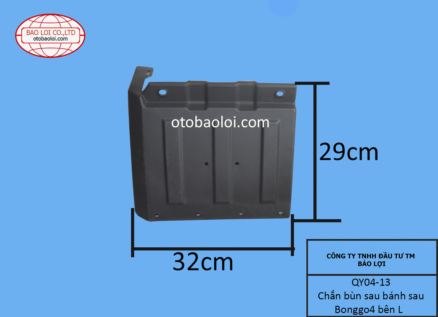 Chắn bùn sau bánh sau bongo 4 bên L
