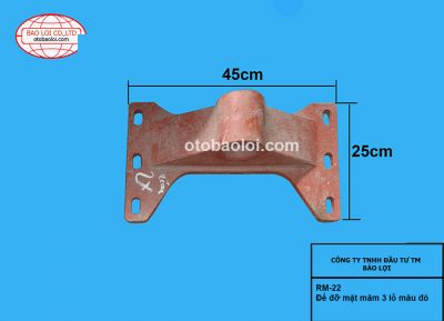 Đế đỡ mặt mâm 3 lỗ màu đỏ