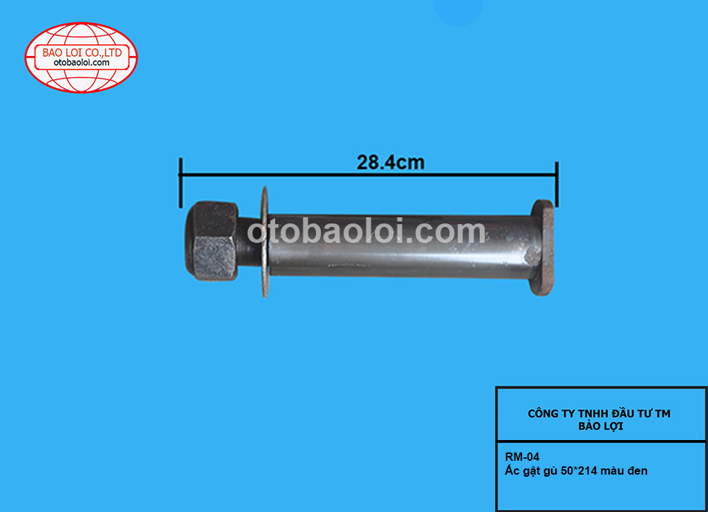 Ắc gật gù 50*214 màu đen