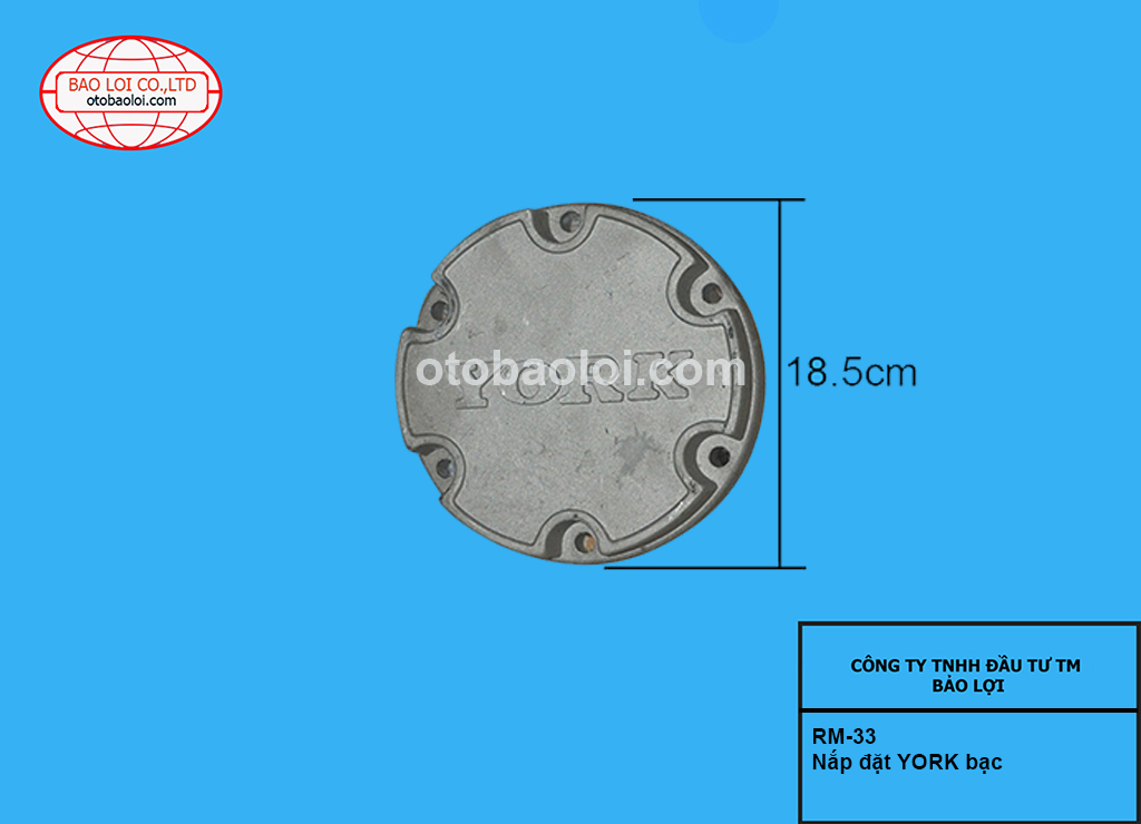 Nắp đặt YORK bạc