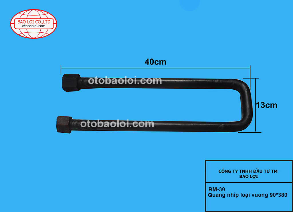 Quang nhíp loại vuông 90*380