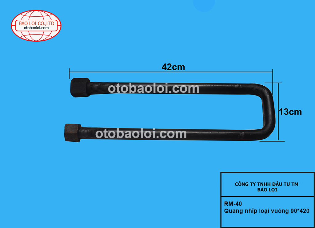 Quang nhíp loại vuông 90*420