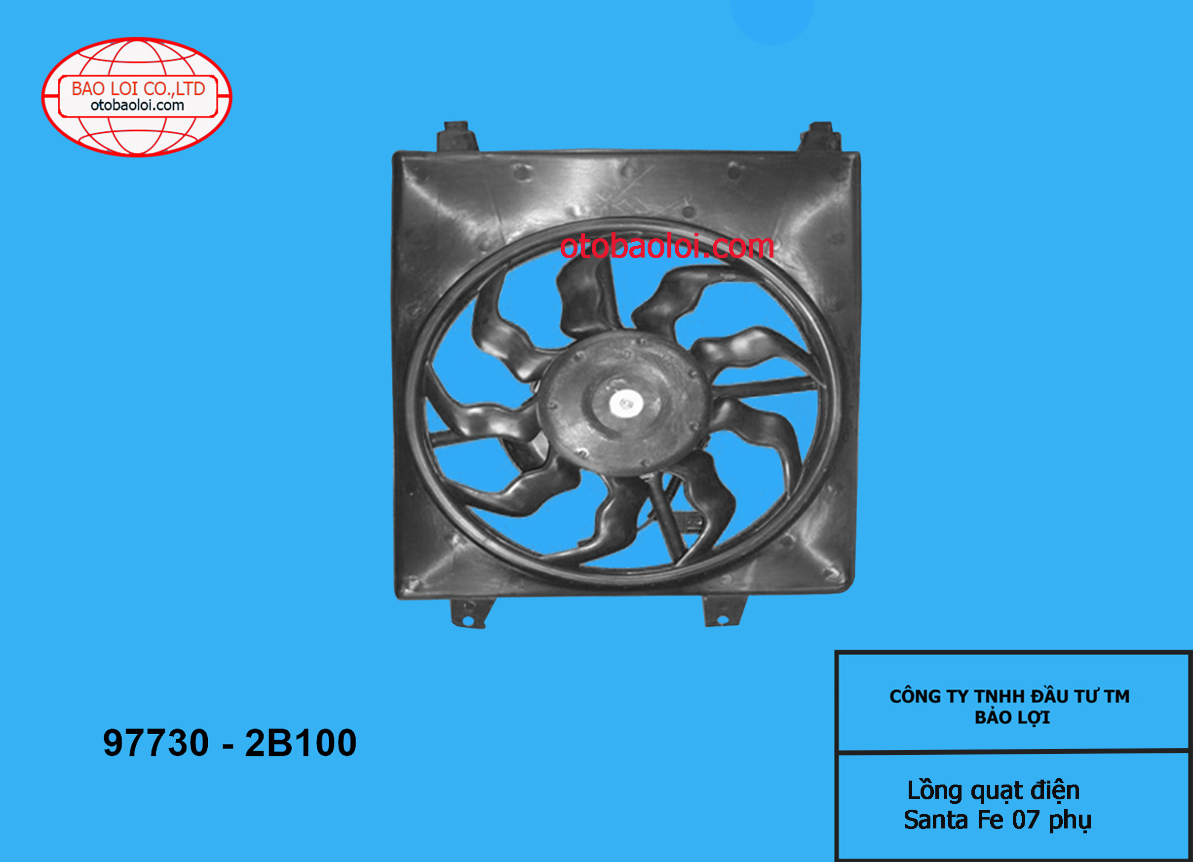 Lồng quạt điện Santa Fe 07 phụ