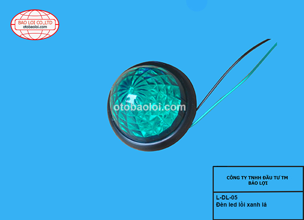 Đèn led lồi xanh lá