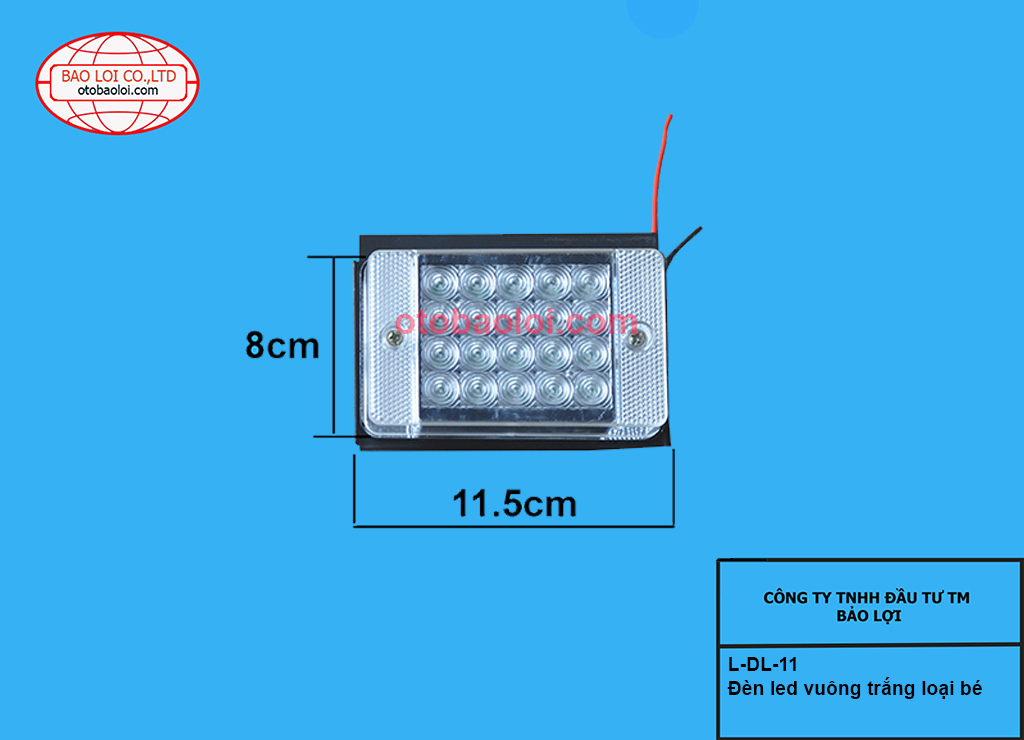 Đèn led vuông trắng loại bé