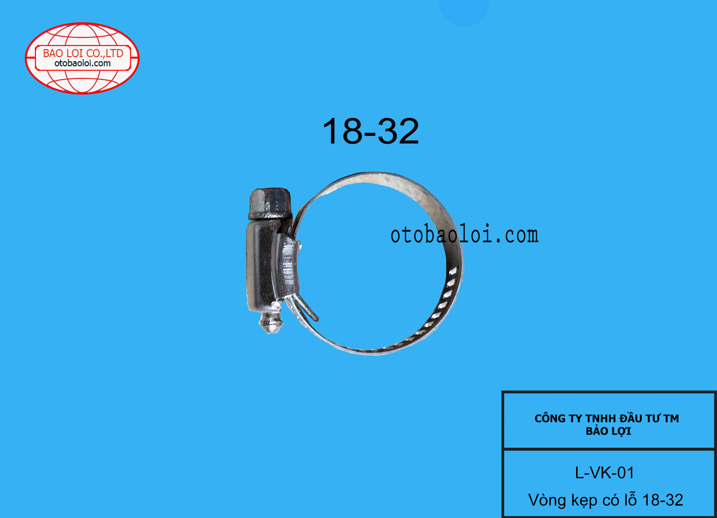 Vòng kẹp có lỗ 18-32mm