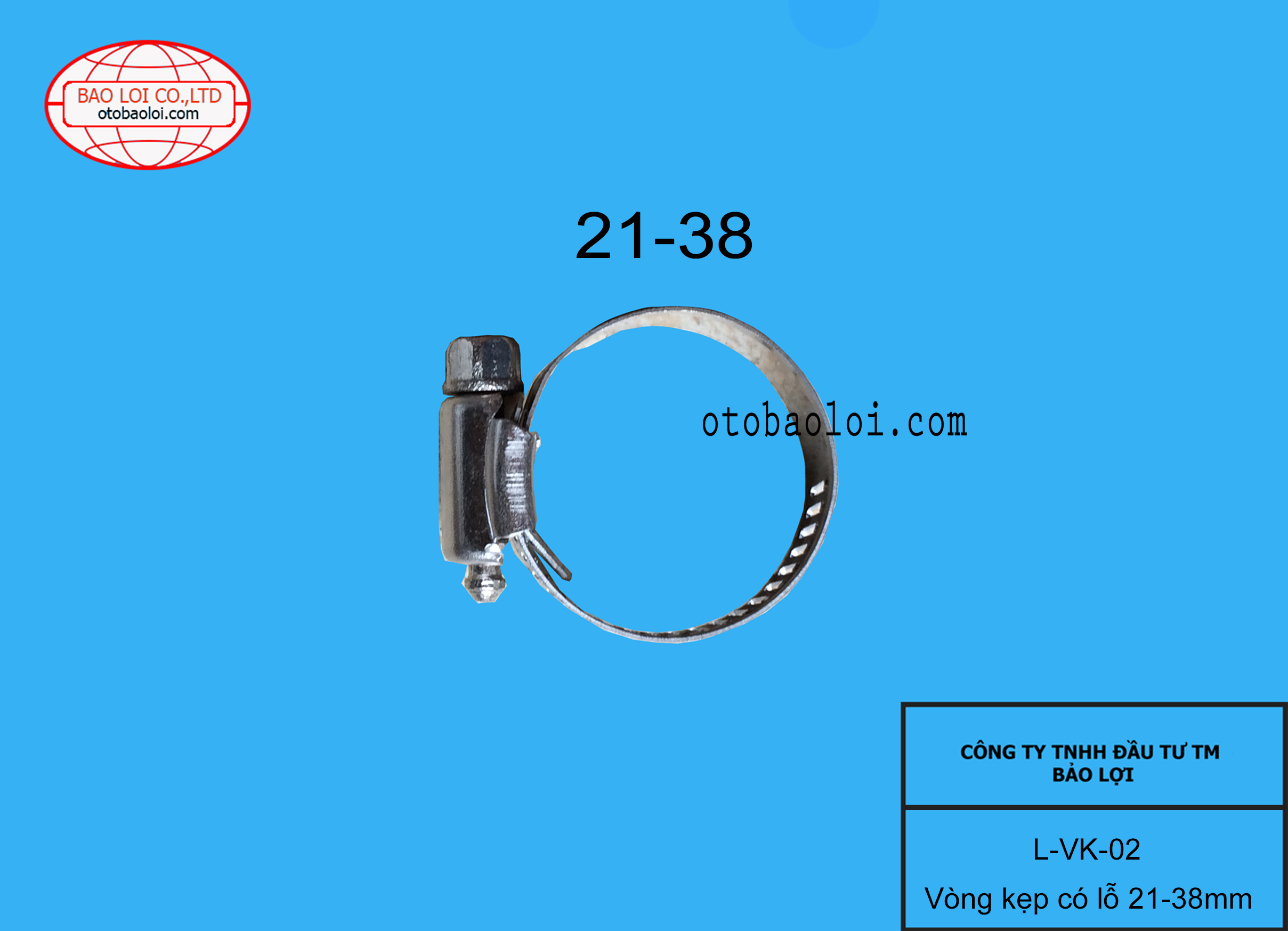 Vòng kẹp có lỗ 21-38mm