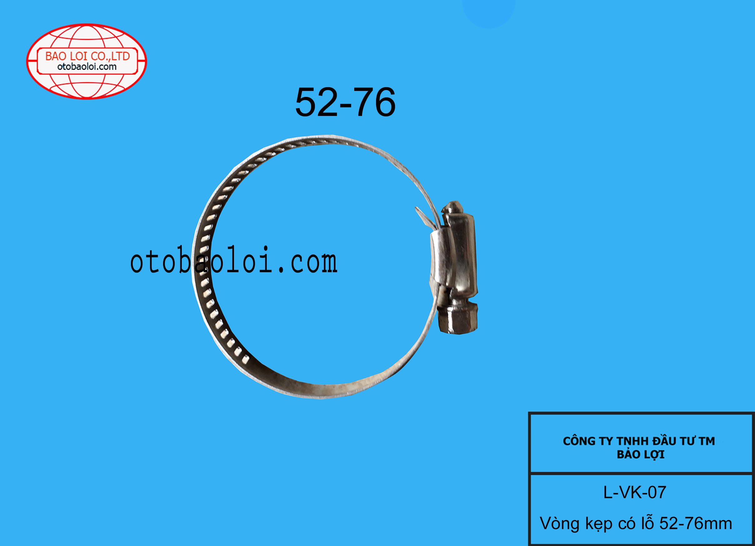 Vòng kẹp có lỗ 52-76mm