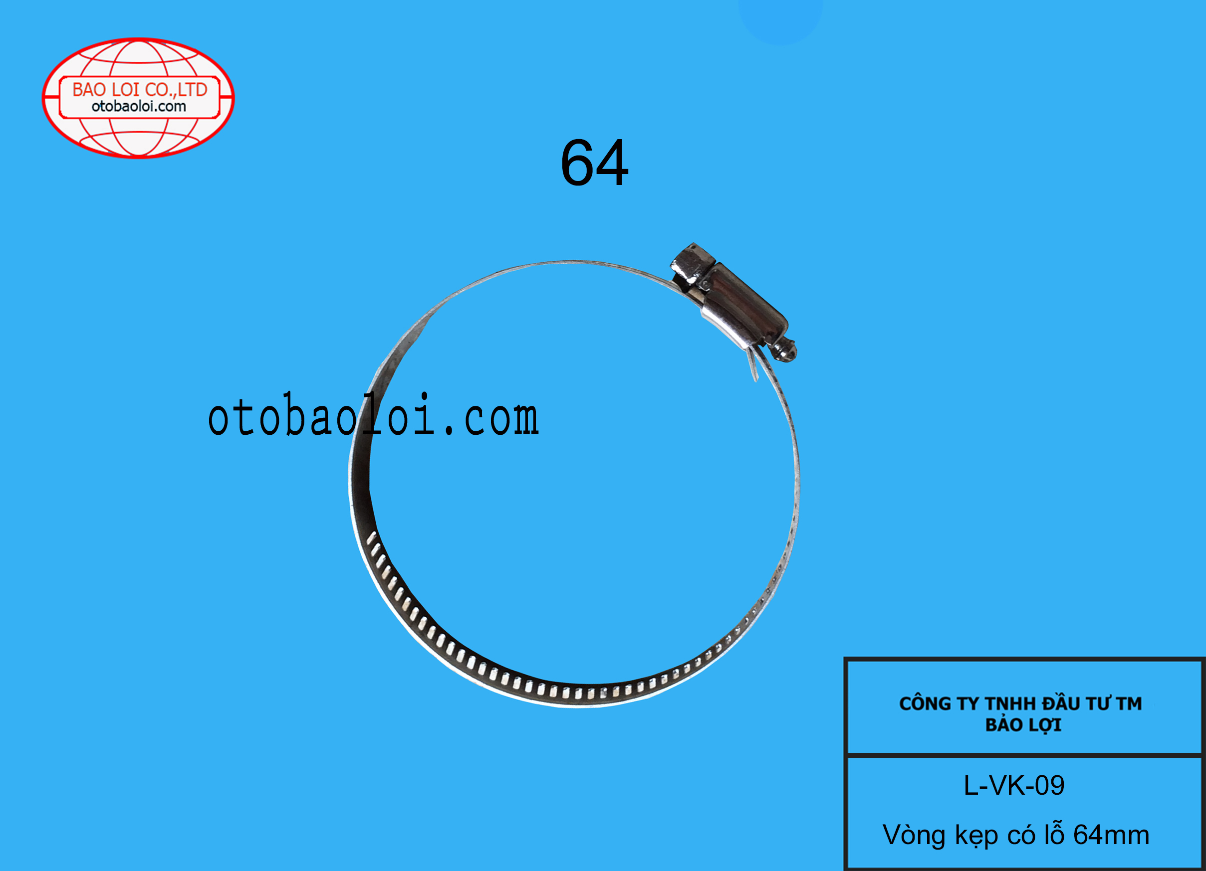 Vòng kẹp có lỗ 64mm