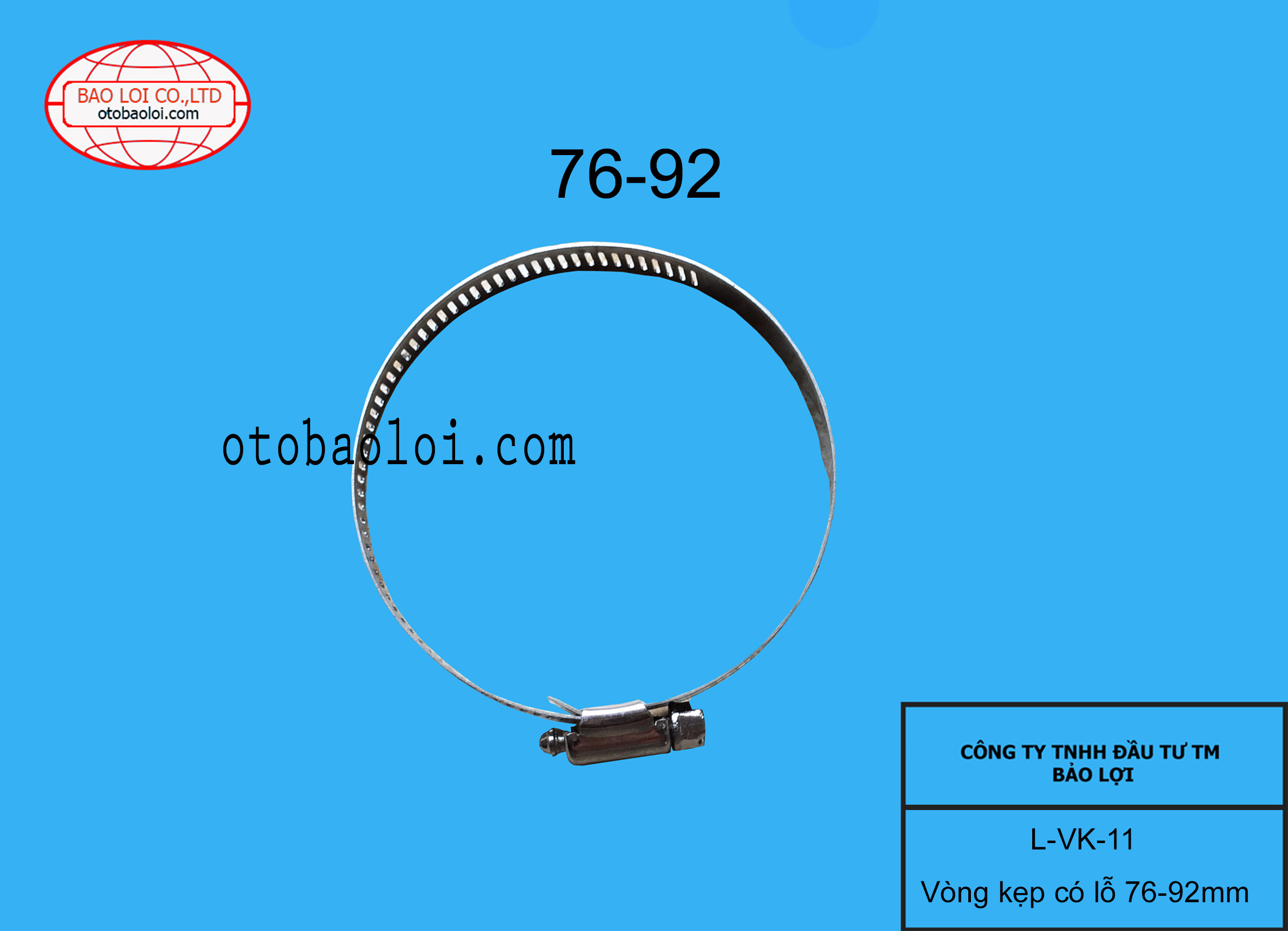 Vòng kẹp có lỗ 76-92mm