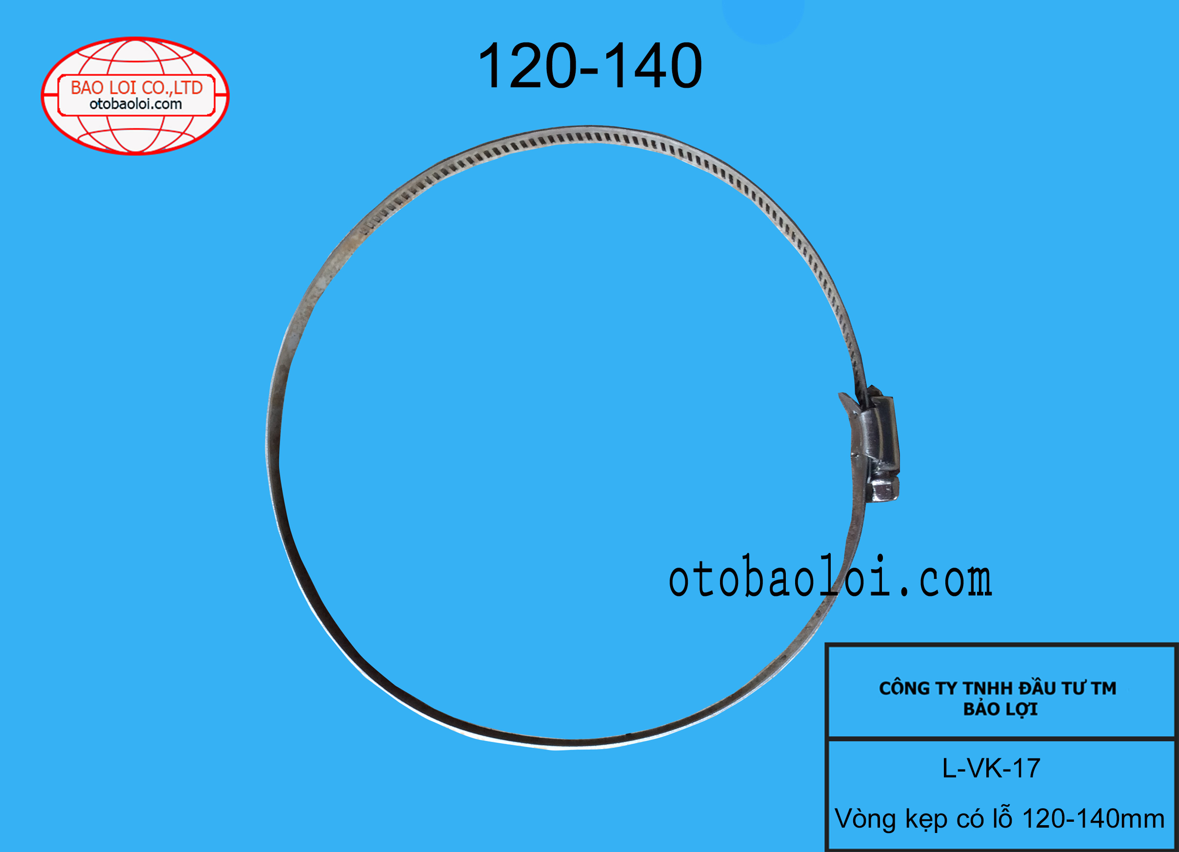 Vòng kẹp có lỗ 120-140mm