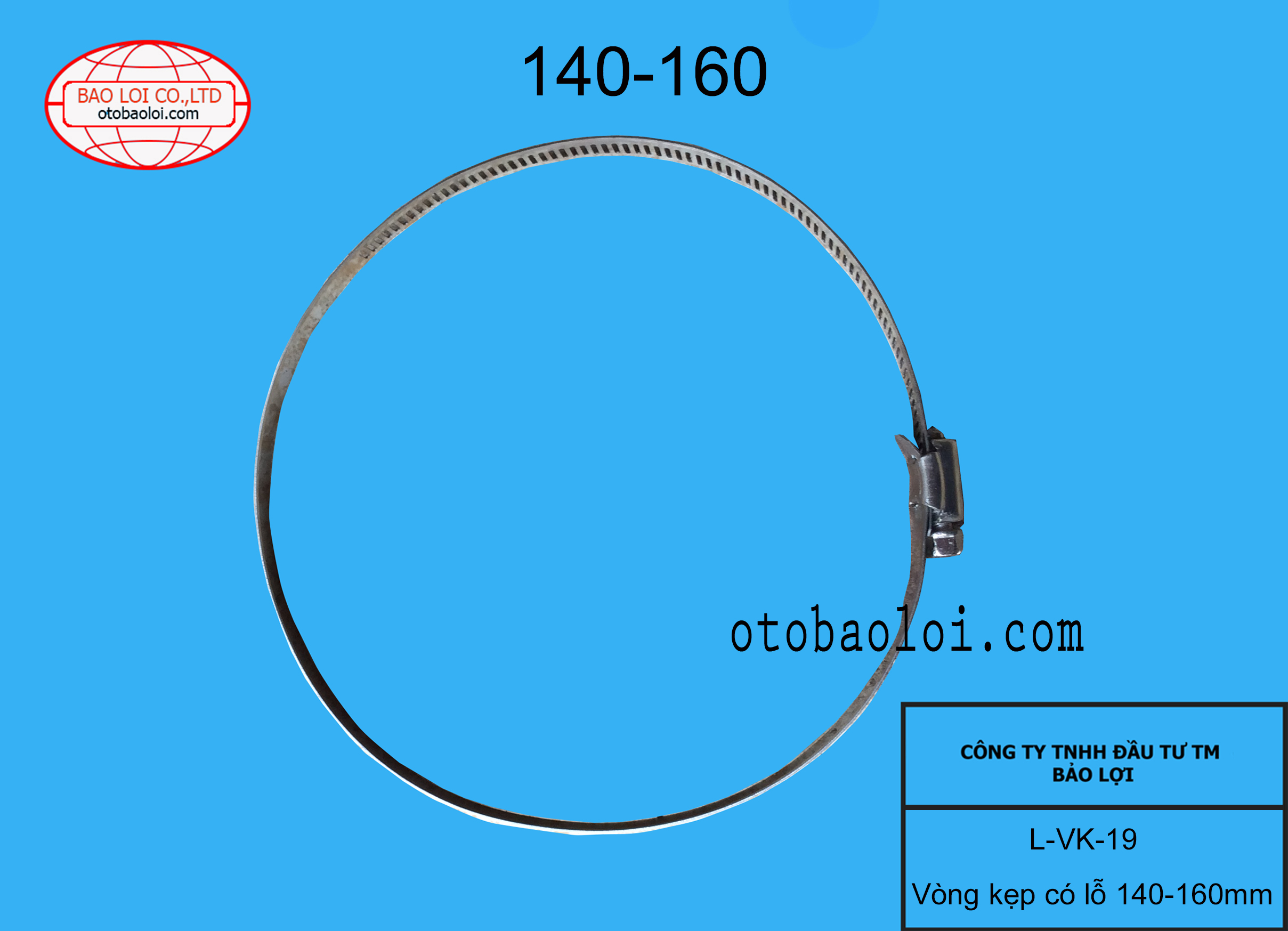 Vòng kẹp có lỗ 140-160mm