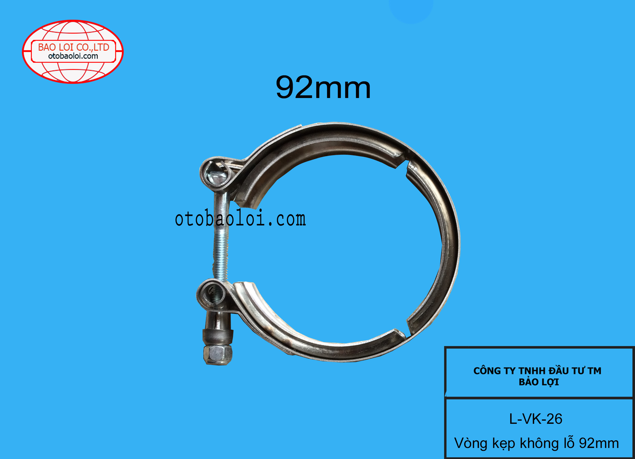 Vòng kẹp không lỗ 92mm