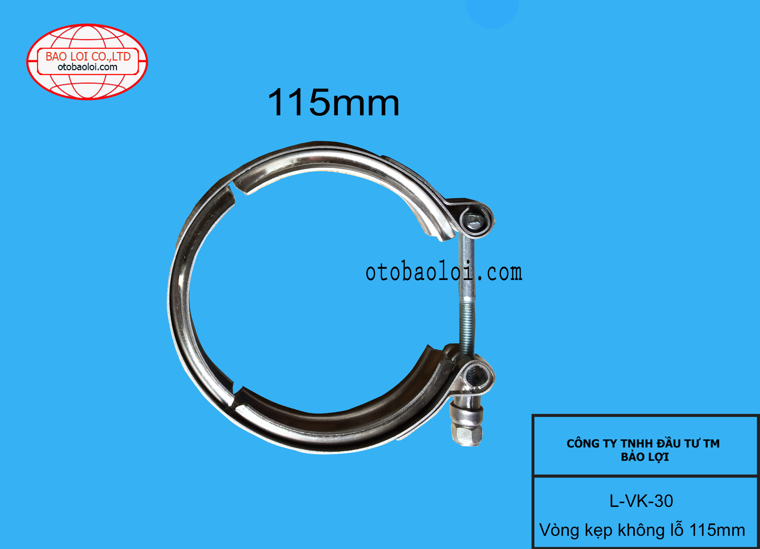 Vòng kẹp không lỗ 115mm