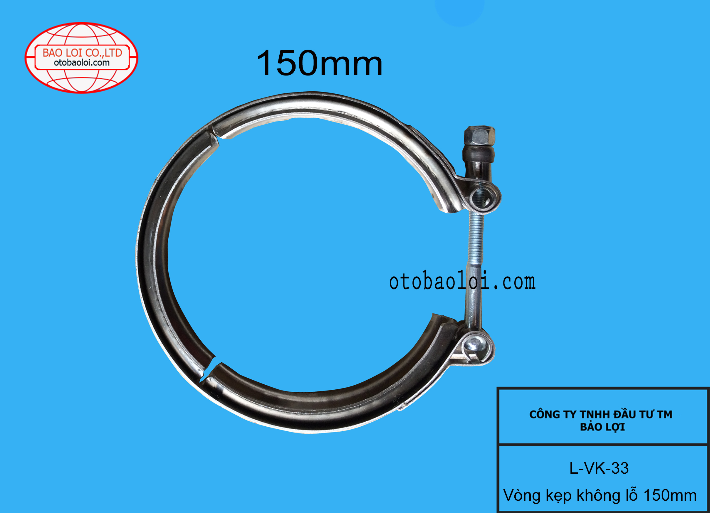 Vòng kẹp không lỗ 150mm