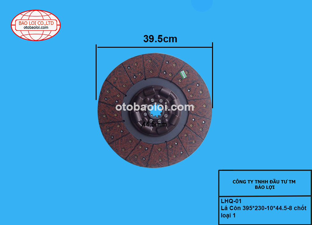 Lá Côn  395*230-10*44.5-8 chốt loại 1