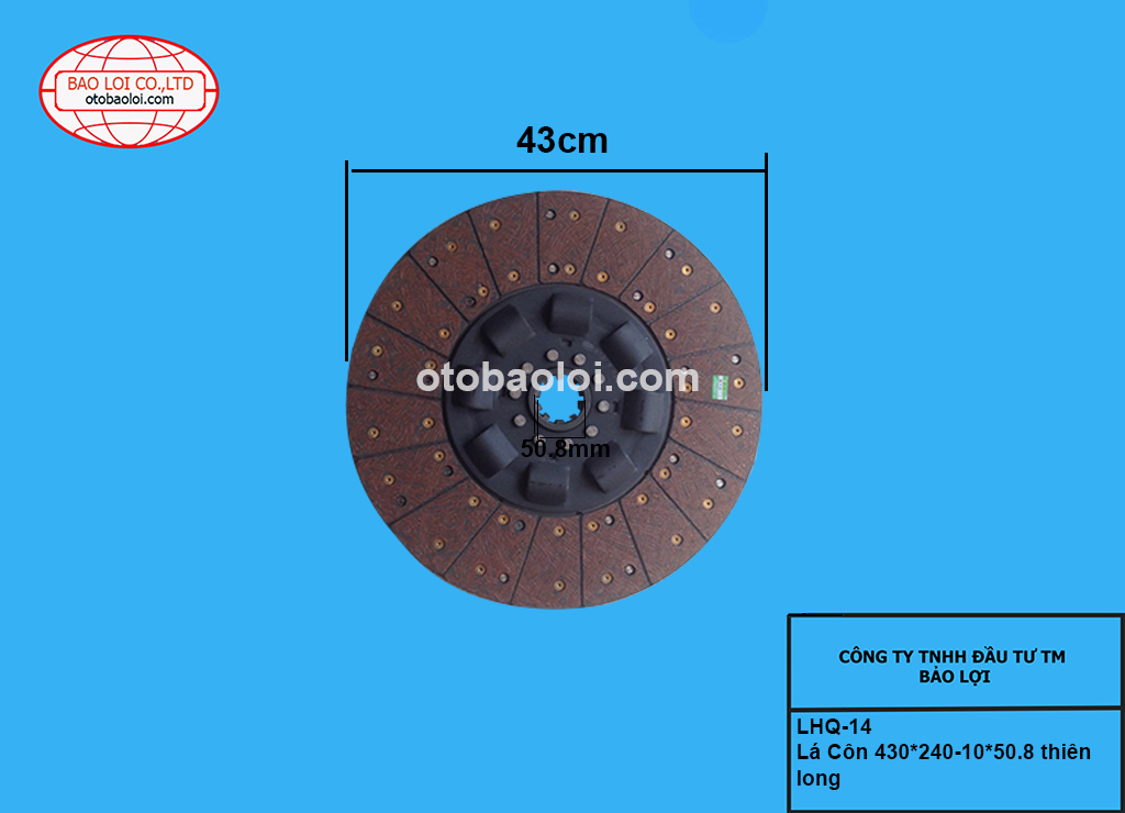 Lá Côn 430*240-10*50.8 thiên long 