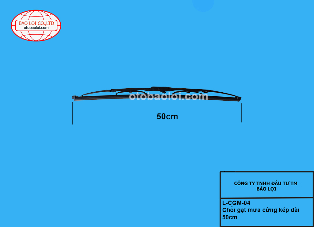 Chổi gạt mưa cứng kép dài 50cm