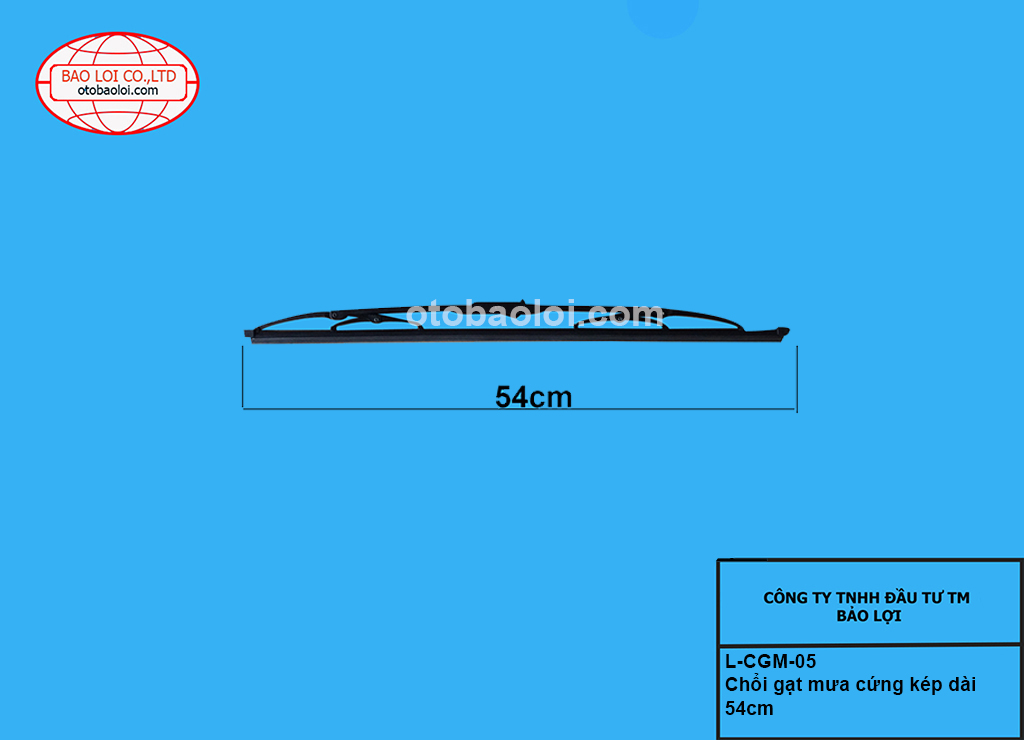 Chổi gạt mưa cứng kép dài 54cm