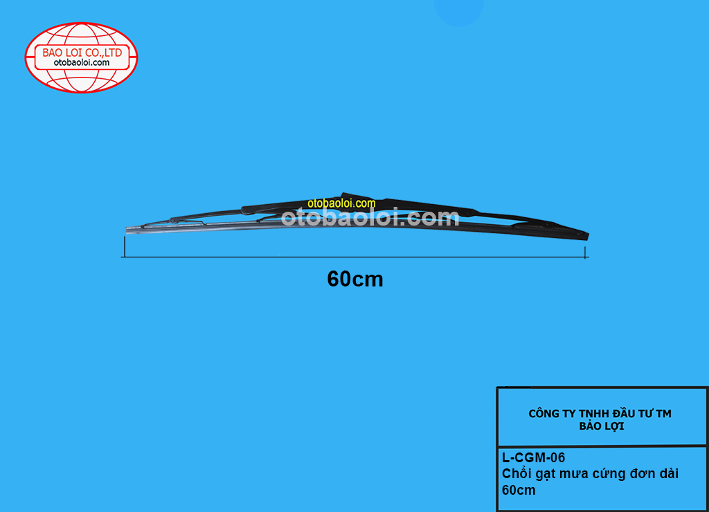 Chổi gạt mưa cứng đơn dài 60cm