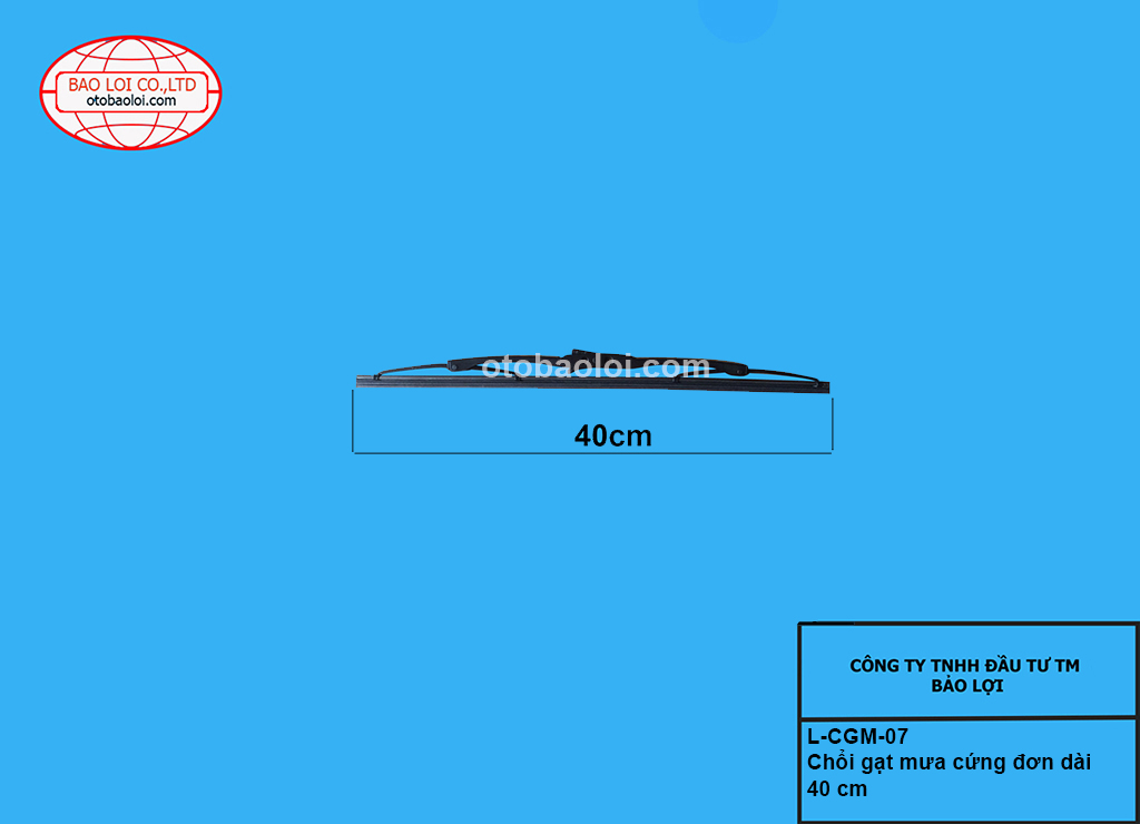Chổi gạt mưa cứng đơn dài 40 cm