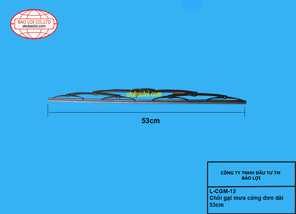 Chổi gạt mưa cứng đơn dài 53cm