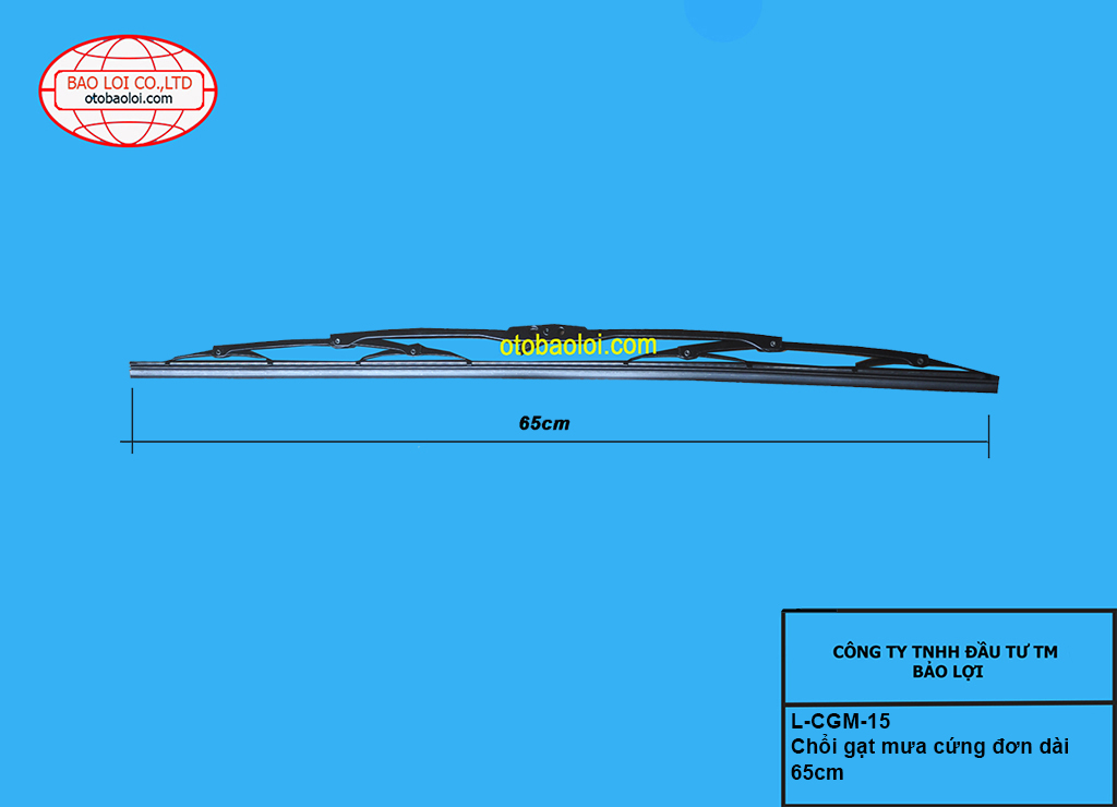 Chổi gạt mưa cứng đơn dài 65cm