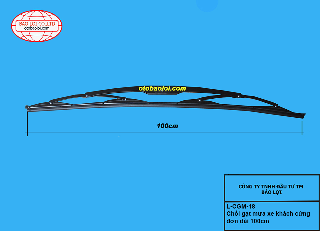 Chổi gạt mưa xe khách cứng đơn dài 100cm