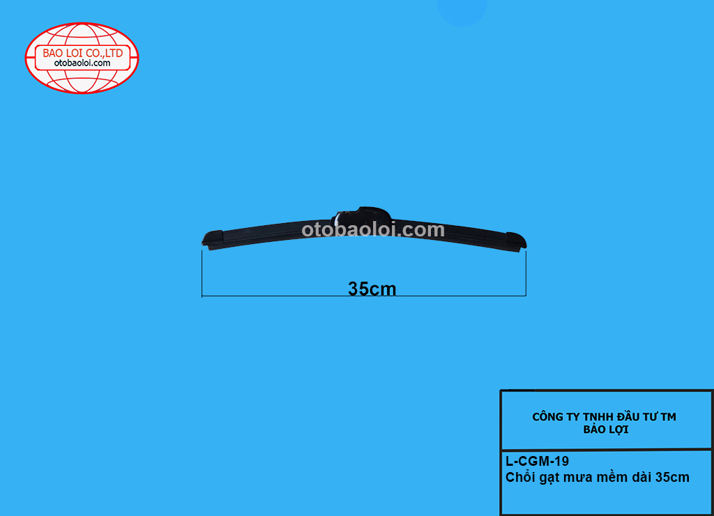 Chổi gạt mưa mềm dài 35cm