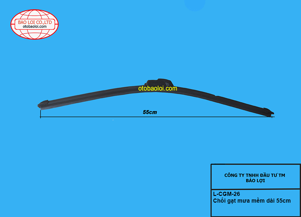 Chổi gạt mưa mềm dài 55cm