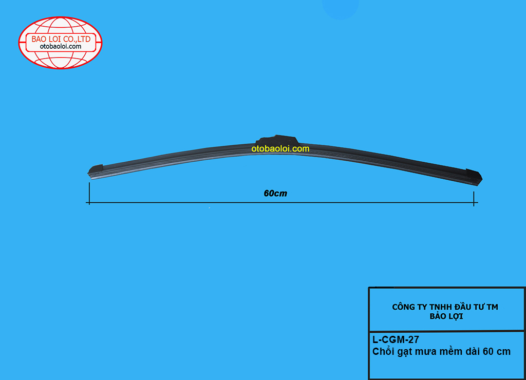 Chổi gạt mưa mềm dài 60 cm