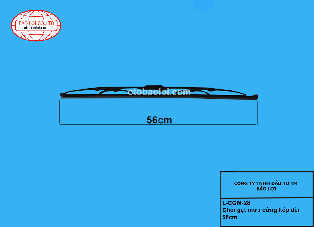 Chổi gạt mưa cứng kép dài 56cm