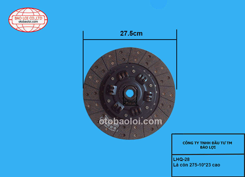 Lá côn 275-10*23 cao