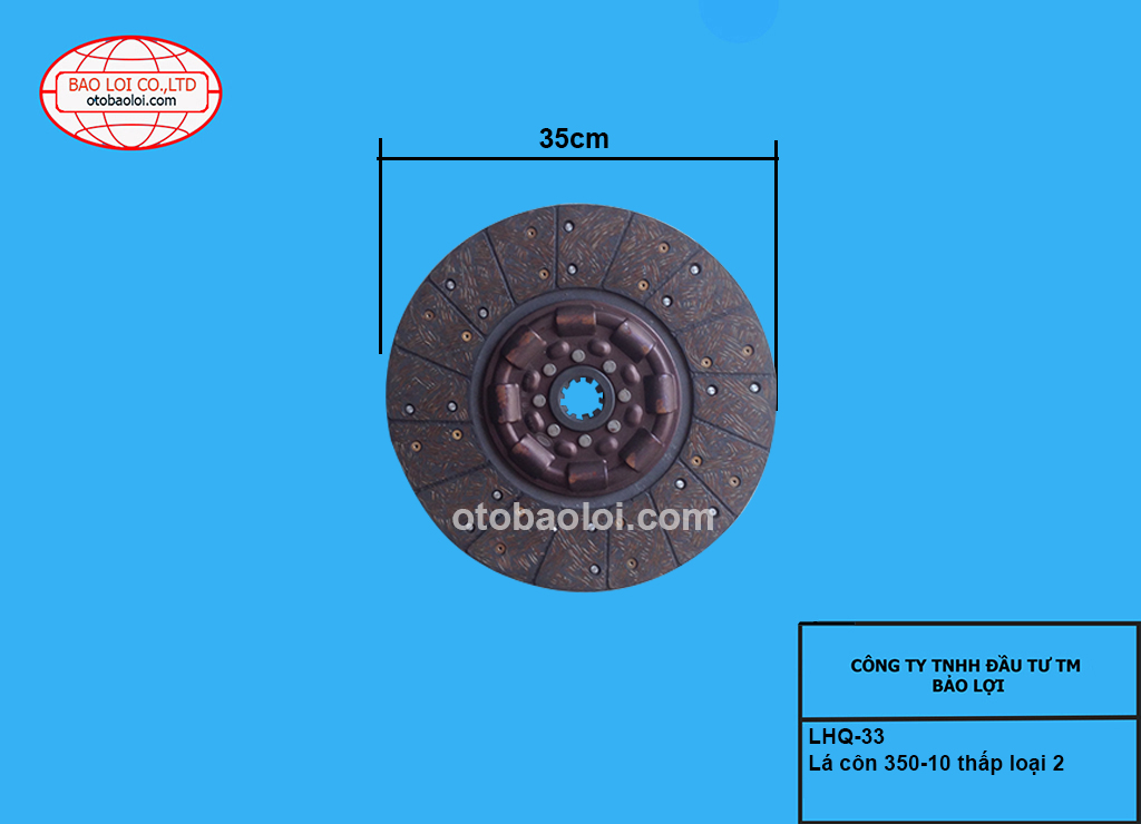 Lá côn 350-10 thấp loại 2