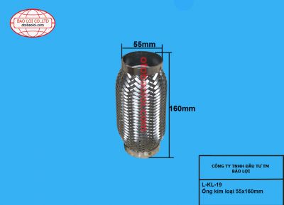 Ống kim loại 55x160mm