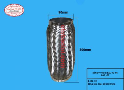 Ống kim loại 90x300mm