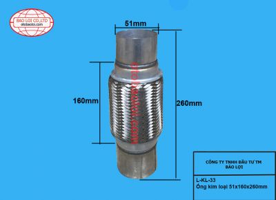 Ống kim loại 51x160x260mm