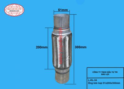 Ống kim loại 51x200x300mm