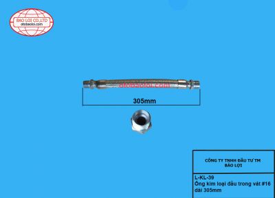 Ống kim loại đầu trong vát #16 dài 305mm