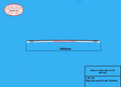 Ống kim loại #10 dài 1000mm