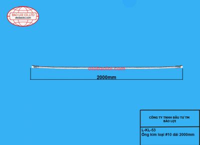 Ống kim loại #10 dài 2000mm