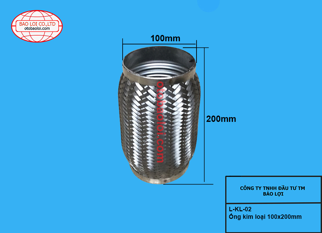 Ống kim loại 100x200mm