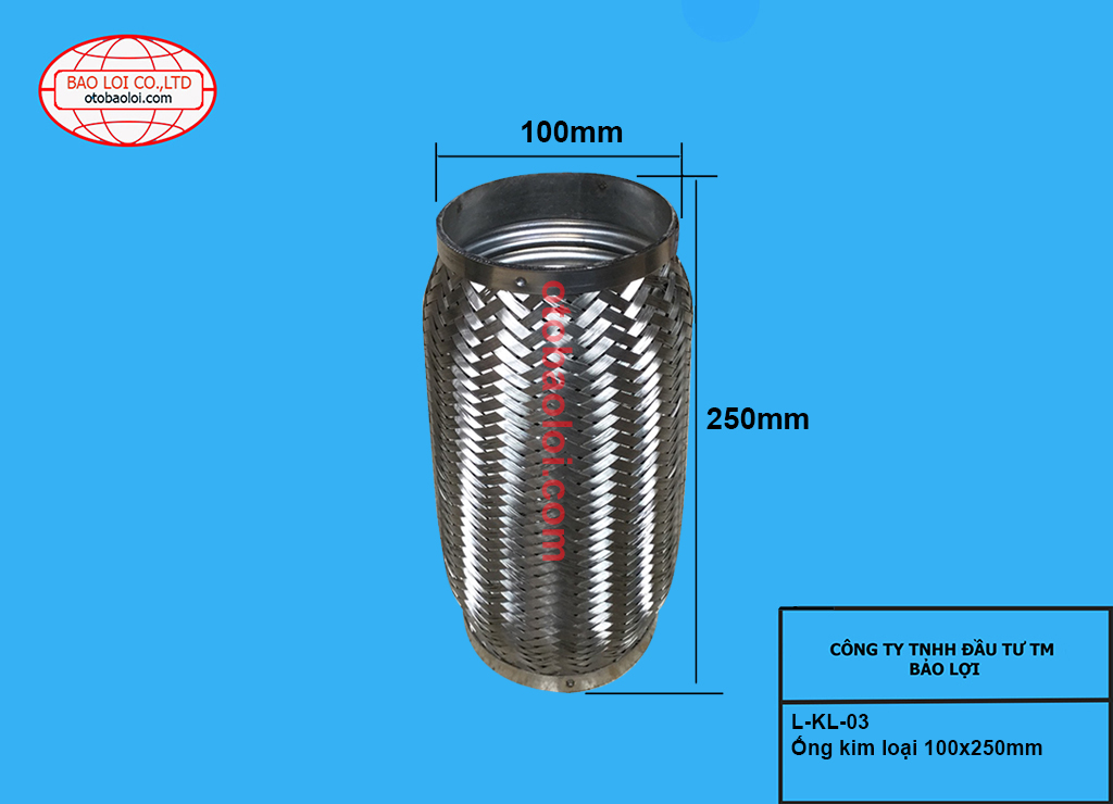 Ống kim loại 100x250mm